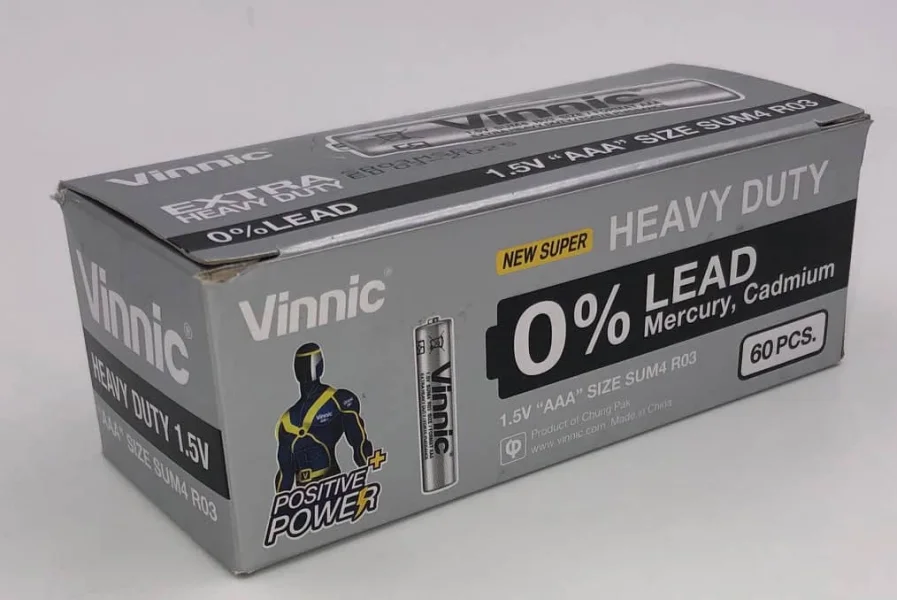 Vinnic Super Heavy Duty AAA - 2 Pc.-shrink Pk. - 60 Pcs. Box
