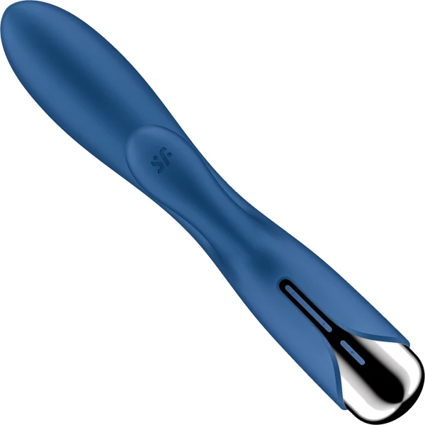 Satisfyer Spinning Rabbit 1 Rechargeable Waterproof Silicone Dual Stimulation Vibrator - Blue