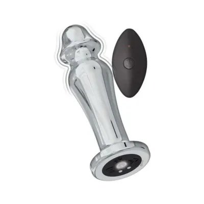 Butt Plugs Ass sation Remote Vibrating Metal Anal Lover Silver