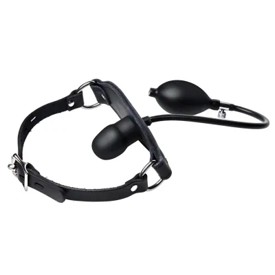 Silencer Inflatable Locking Penis Gag Black