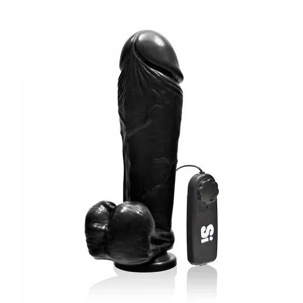 10 inches Thick Cock Balls Vibrating Dildo — image 5 of 8