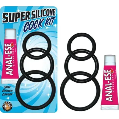 Super Silicone Cock Kit Black