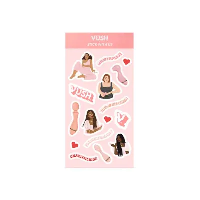 Vush Stick With Us Sticker Sheet