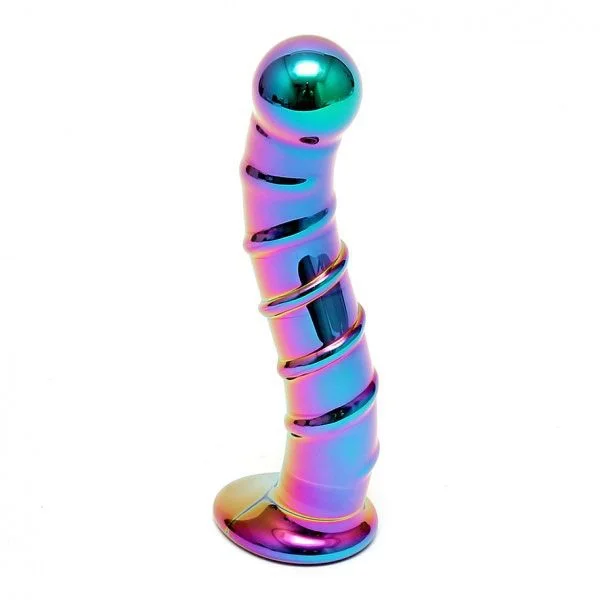 Sensual Multi Coloured Glass Nikita Dildo — image 4 of 4