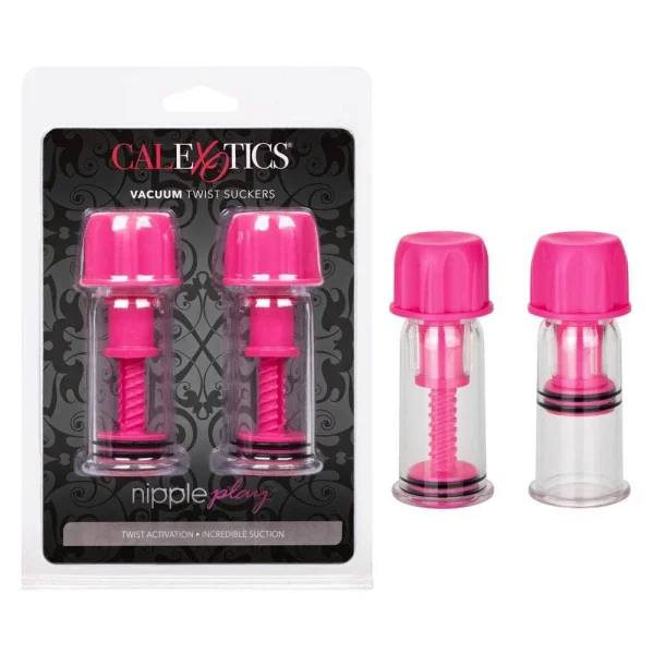 Nipple Play - Vacuum Twist Suckers (Pink)