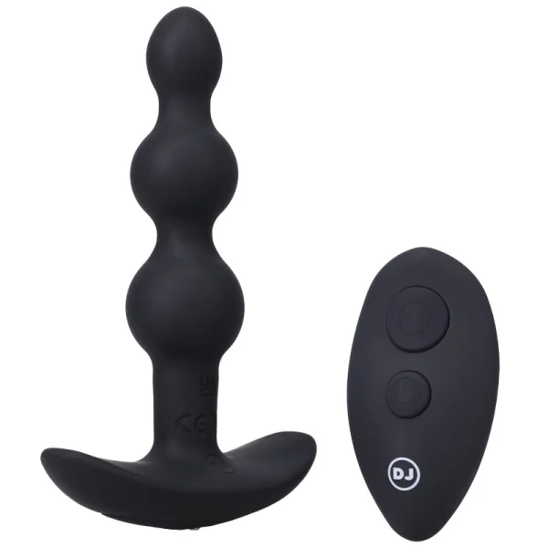 Doc Johnson A-Play Beaded Vibe Rechargeable Anal Plug with Remote
