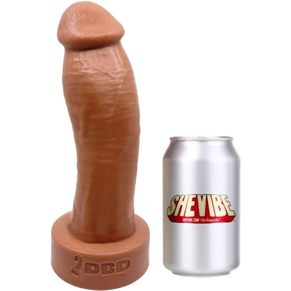 BIG Daddy Duncan XXL 10" Platinum Silicone Realistic Dildo By Dee's Big Daddies - Caramel