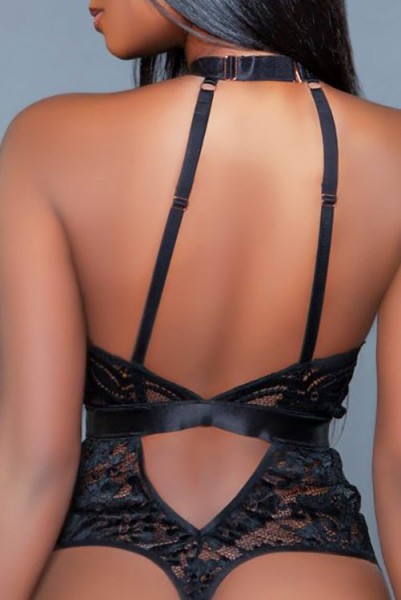 Be Wicked Margot Black Lace Bodysuit