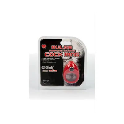 Tlc Buldge Vibrating Silicone Cock Ring Red