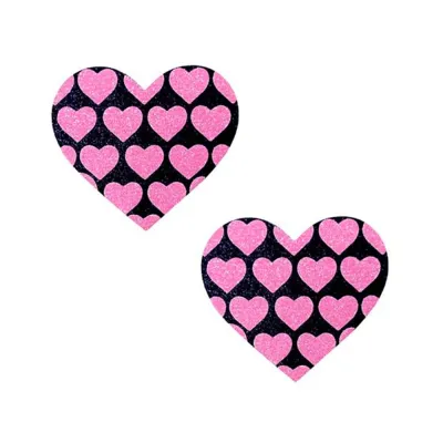 Neva Nude Pasty Hearts On Heart Uv Ne Pink black