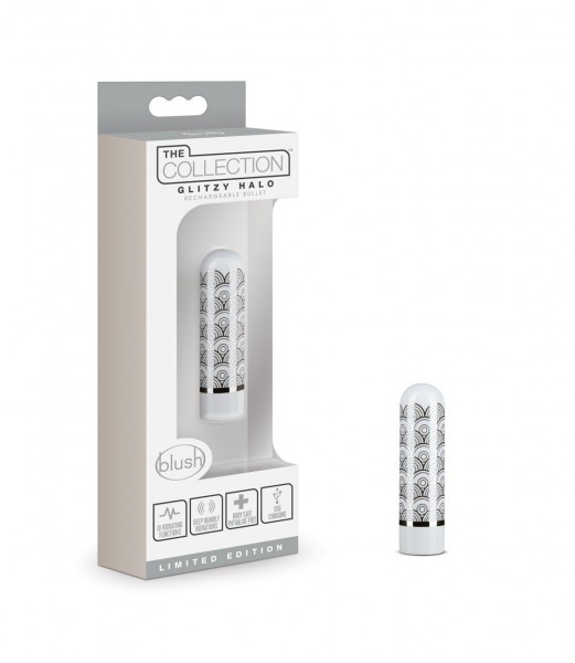 Blush Novelties The Collection Glitzy Halo Bullet Vibrator, Silver