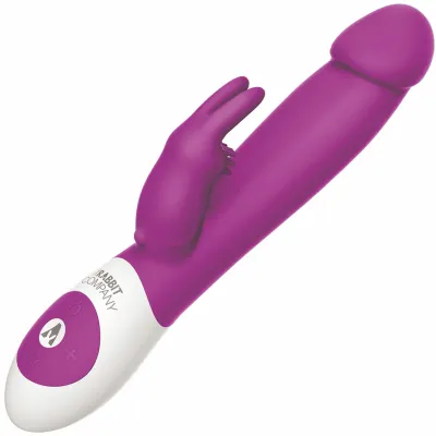 The Realistic Rabbit Silicone Triple Motor Vibrator by The Rabbit Company Rose