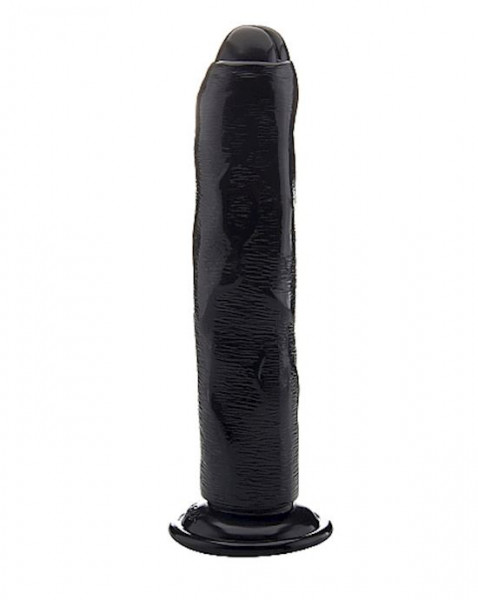 Realistic Cock 12.2 Inch Suction Cup Dildo - Black
