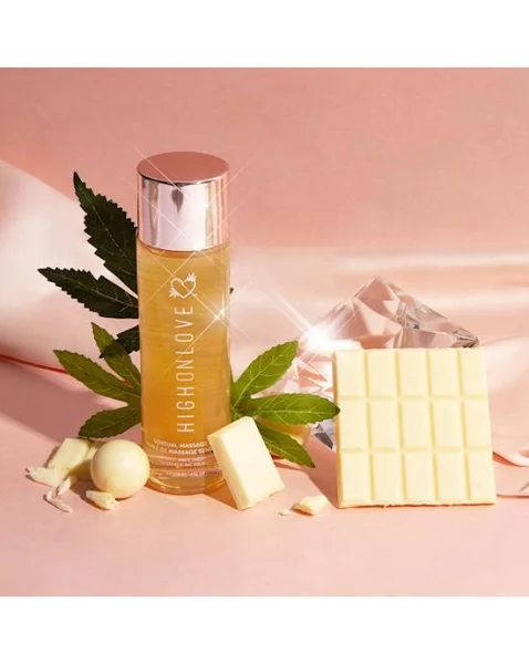 Highonlove Massage Oil - Decadent White Chocolate - 120ml - 120 Ml