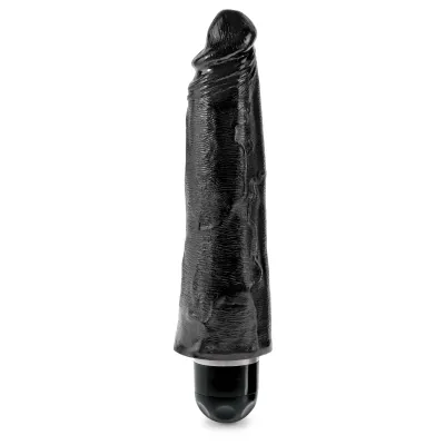King Cock 8 Vibrating Stiffy Black