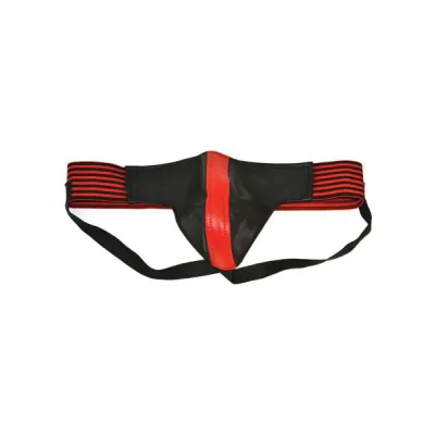 Rouge Jock With Stripes Medium Red Black