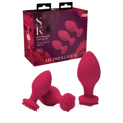 Secret Kisses Rosegasm Butt Bouquet 3 Piece Anal Training Set