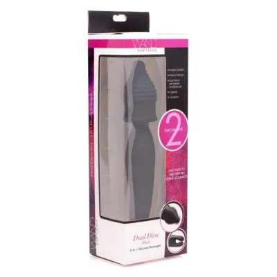Dual Diva 2 In 1 Silicone Massager Black