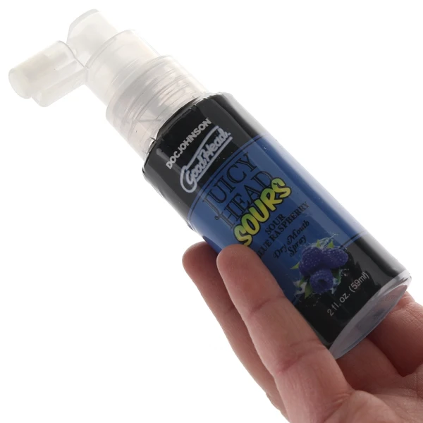 GoodHead Juicy Head Sours Dry Mouth Spray 2 oz By Doc Johnson - Sour Blue Raspberry