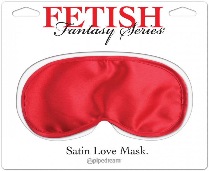 Satin Love Mask Red