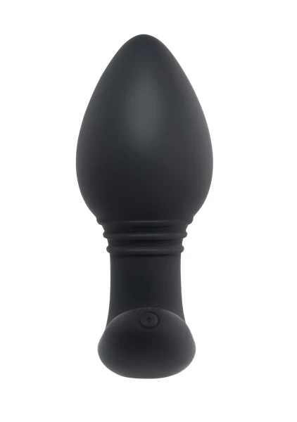 Playboy Pleasure Plug & Play Rechargeable Silicone Vibrating Butt Plug With Remote - Black