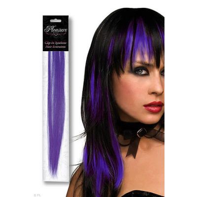 Pleasure Wigs Purple Coloured Clip In Synthetic Hair Extension