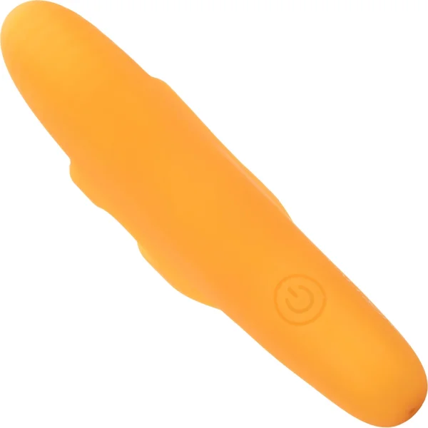 Neon Vibes - The Pleasure Vibe Rechargeable Silicone Finger Vibrator By CalExotics - Orange