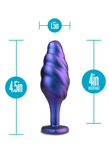 Anal Adventures Matrix Bumped Bling Silicone Butt Plug By Blush - Sapphire