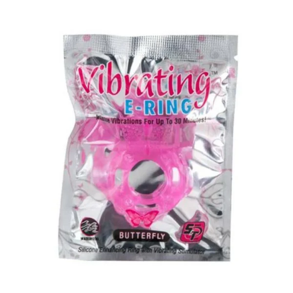 Bullets & Discreet: Powerbullet Vibrating Cockring Butterfly Pink