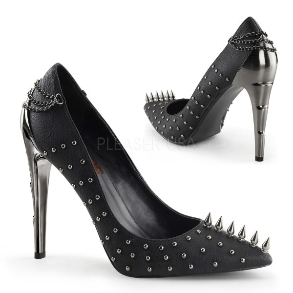 4 1/2 inches Chrome Lightning Bolt Heel Pump — image 5 of 8