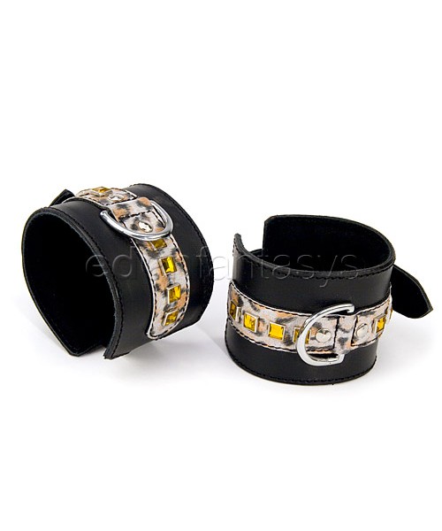 Leopard bling cuffs
