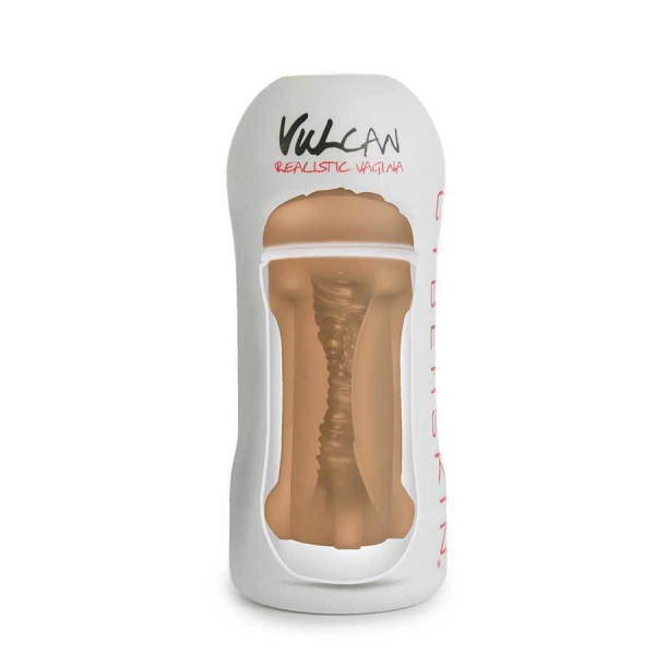 Vulcan Male Masturbator Cup Realistic Mocha Cyberskin Vagina Stroker