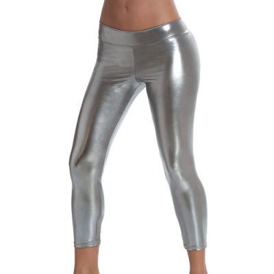 Gun metal metallic leggings