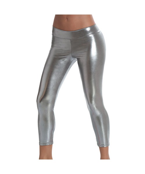 Gun metal metallic leggings