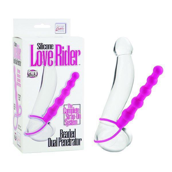 Silicone Love Rider Beaded Dual Penetrator