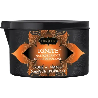 Kama Sutra Ignite Massage Oil Candle Tropical Mango 6 oz