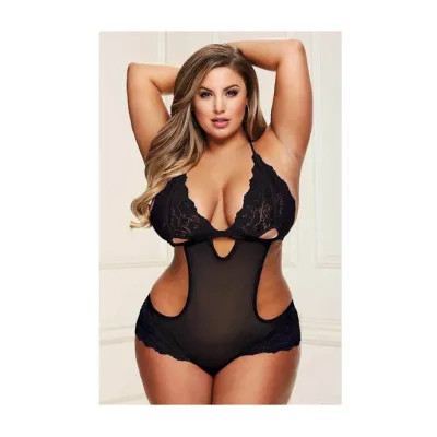 Lace Teddy With Side Cut Outs Os xl