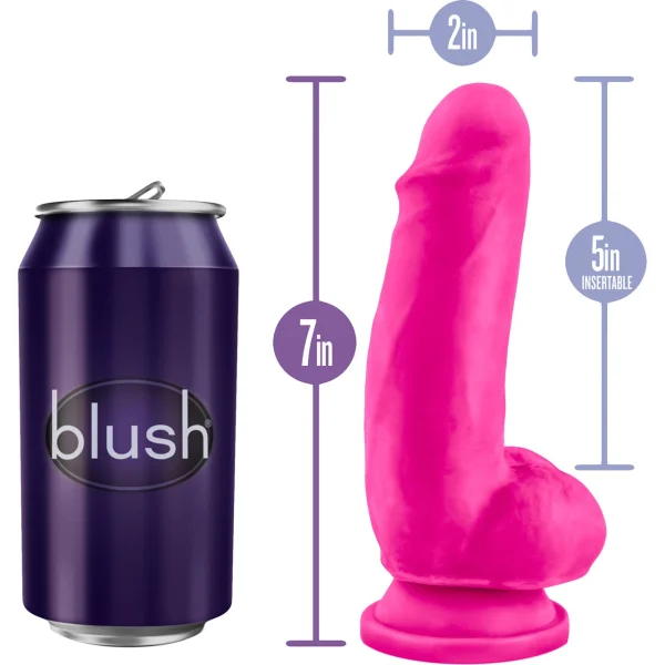 Au Naturel Bold Beefy 7 Inch Sensa Feel Dual Density Dildo By Blush - Pink
