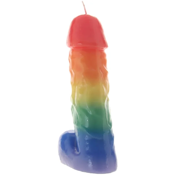 Pride Pecker Rainbow Drip Candle