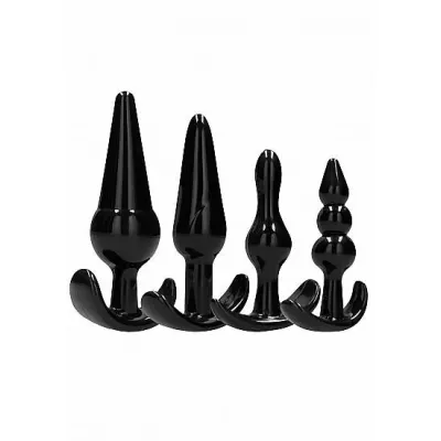 No 80 4 piece Butt Plug Set Black