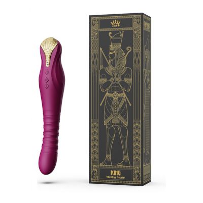 King Vibrating Thruster Velvet Purple Clit Rubbing Orgasm