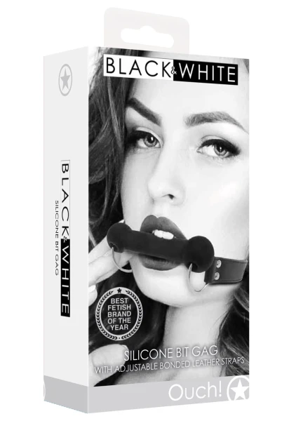 Ouch! Silicone Bit Gag with Adjustable Bonded Leather Straps