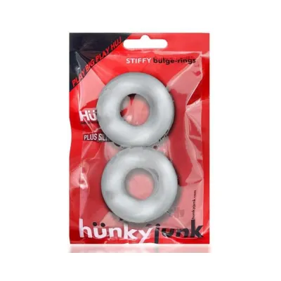Oxballs Stiffy 2 pack Bulge Cockrings Silicone Tpr Clear Ice