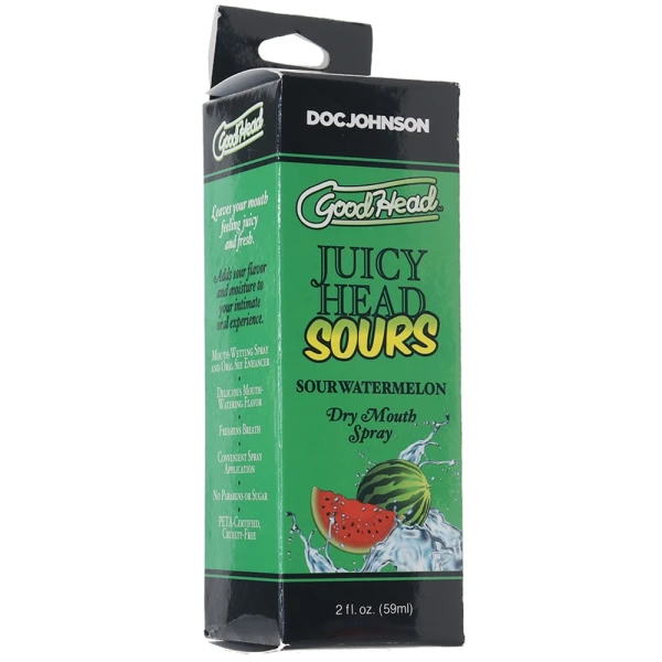 GoodHead Juicy Head Sours Dry Mouth Spray 2 oz By Doc Johnson - Sour Watermelon