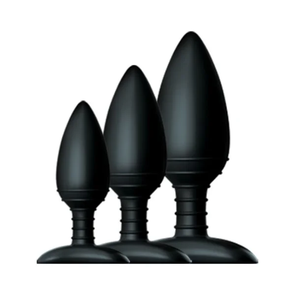 Nexus Butt Plug Trio 3 Butt Plugs Black — image 4 of 5