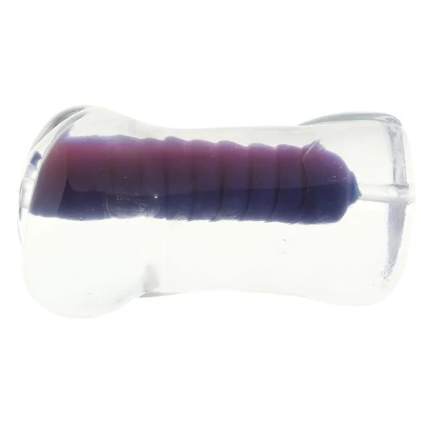 Adam & Eve Intensity Power Stroker - Clear/Blue