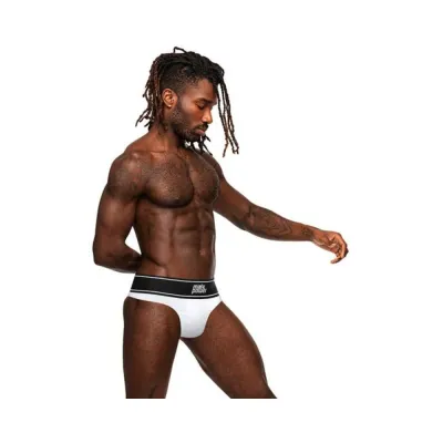 Male Power Modal Rib Bong Thong White S m