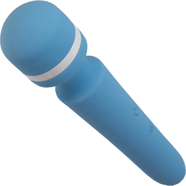 Wonderlust Destiny Silicone Rechargeable Wand Massager - Blue