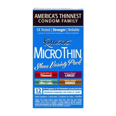Kimono Mico Thin Variety 12 Pack Condoms