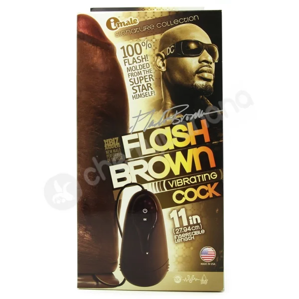 Flash Brown Vibrating Cock